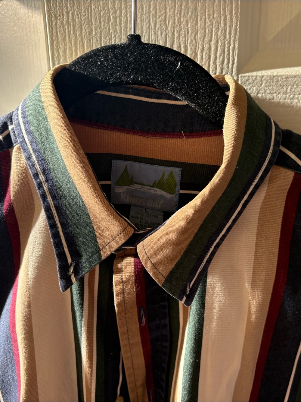 Men’s Multistripe Cotton Shirt Jacket - Green, Blue, Tan